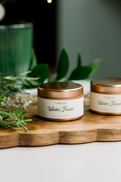 Winter Forest Holiday Tin